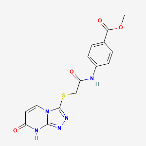 Methyl 4-(2-((7-oxo-7,8-dihydro-[1,2,4]triazolo[4,3-a]pyrimidin-3-yl)thio)acetamido)benzoate
