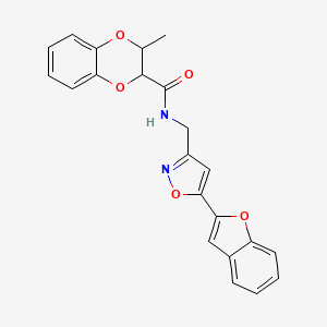 N-((5-(benzofuran-2-yl)isoxazol-3-yl)methyl)-3-methyl-2,3-dihydrobenzo[b][1,4]dioxine-2-carboxamide