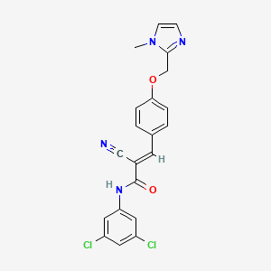 (E)-2-cyano-N-(3,5-dichlorophenyl)-3-[4-[(1-methylimidazol-2-yl)methoxy]phenyl]prop-2-enamide