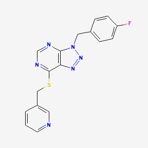 3-(4-fluorobenzyl)-7-((pyridin-3-ylmethyl)thio)-3H-[1,2,3]triazolo[4,5-d]pyrimidine