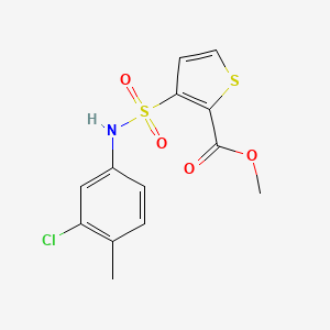 molecular formula C13H12ClNO4S2 B2401960 Methyl 3-[(3-chloro-4-methylphenyl)sulfamoyl]thiophene-2-carboxylate CAS No. 941888-35-3