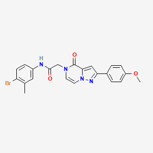 molecular formula C22H19BrN4O3 B2401968 N-(4-bromo-3-methylphenyl)-2-[2-(4-methoxyphenyl)-4-oxopyrazolo[1,5-a]pyrazin-5(4H)-yl]acetamide CAS No. 941955-81-3