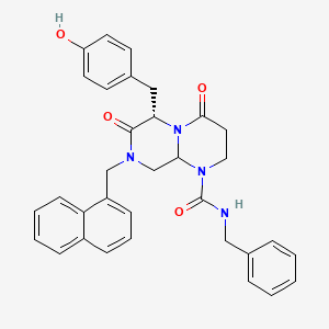 (6S)-N-Benzyl-6-(4-hydroxybenzyl)-8-(naphthalen-1-ylmethyl)-4,7-dioxohexahydro-2H-pyrazino[1,2-a]pyrimidine-1(6H)-carboxamide