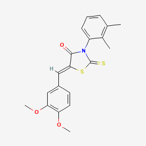 molecular formula C20H19NO3S2 B2401976 (5Z)-5-[(3,4-dimethoxyphenyl)methylidene]-3-(2,3-dimethylphenyl)-2-sulfanylidene-1,3-thiazolidin-4-one CAS No. 300827-49-0