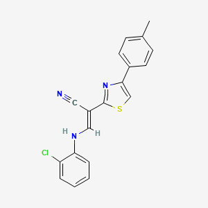 (E)-3-((2-chlorophenyl)amino)-2-(4-(p-tolyl)thiazol-2-yl)acrylonitrile