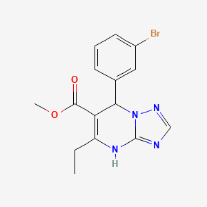 Methyl 7-(3-bromophenyl)-5-ethyl-4,7-dihydro-[1,2,4]triazolo[1,5-a]pyrimidine-6-carboxylate