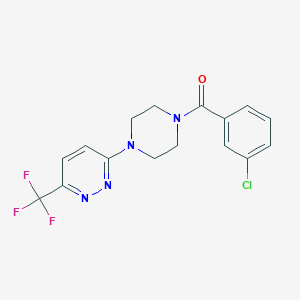 (3-Chlorophenyl)-[4-[6-(trifluoromethyl)pyridazin-3-yl]piperazin-1-yl]methanone