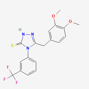 5-(3,4-Dimethoxy-benzyl)-4-(3-trifluoromethyl-phenyl)-4H-[1,2,4]triazole-3-thiol