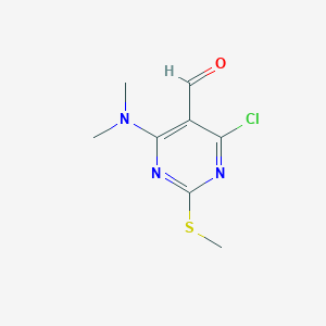 4-Chloro-6-(dimethylamino)-2-(methylthio)pyrimidine-5-carbaldehyde