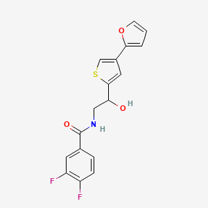 molecular formula C17H13F2NO3S B2402010 3,4-Difluoro-N-[2-[4-(furan-2-yl)thiophen-2-yl]-2-hydroxyethyl]benzamide CAS No. 2380070-08-4