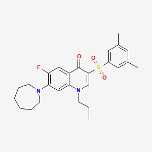 7-azepan-1-yl-3-[(3,5-dimethylphenyl)sulfonyl]-6-fluoro-1-propylquinolin-4(1H)-one
