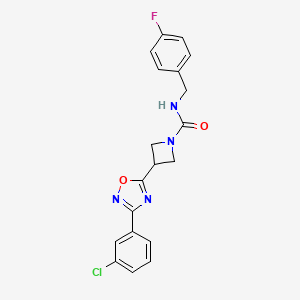 3-(3-(3-chlorophenyl)-1,2,4-oxadiazol-5-yl)-N-(4-fluorobenzyl)azetidine-1-carboxamide