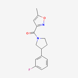 (3-(3-Fluorophenyl)pyrrolidin-1-yl)(5-methylisoxazol-3-yl)methanone