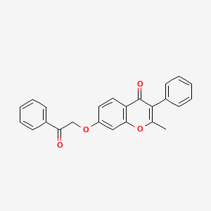 molecular formula C24H18O4 B2402018 2-methyl-7-(2-oxo-2-phenylethoxy)-3-phenyl-4H-chromen-4-one CAS No. 618389-56-3