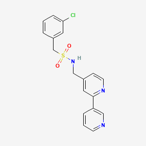 N-([2,3'-bipyridin]-4-ylmethyl)-1-(3-chlorophenyl)methanesulfonamide