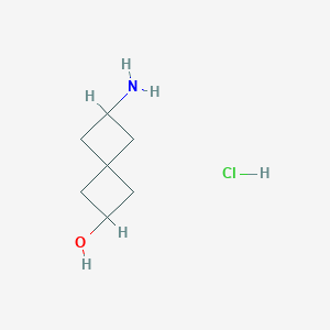 molecular formula C7H14ClNO B2402023 6-Aminospiro[3.3]heptan-2-ol hydrochloride CAS No. 1820979-19-8