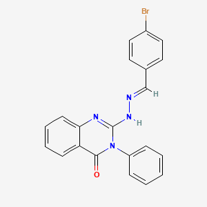 (E)-2-(2-(4-bromobenzylidene)hydrazinyl)-3-phenylquinazolin-4(3H)-one