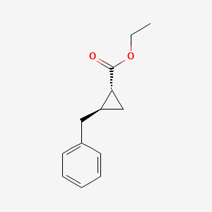 molecular formula C13H16O2 B2402026 ethyl (1R,2S)-2-benzylcyclopropane-1-carboxylate CAS No. 27278-76-8