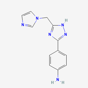 4-(3-((1H-imidazol-1-yl)methyl)-1H-1,2,4-triazol-5-yl)aniline