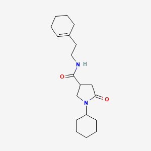 N-[2-(cyclohexen-1-yl)ethyl]-1-cyclohexyl-5-oxopyrrolidine-3-carboxamide