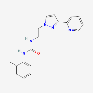 molecular formula C18H19N5O B2402040 1-(2-(3-(pyridin-2-yl)-1H-pyrazol-1-yl)ethyl)-3-(o-tolyl)urea CAS No. 1448134-12-0