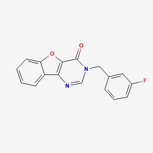 molecular formula C17H11FN2O2 B2402043 3-(3-fluorobenzyl)benzofuro[3,2-d]pyrimidin-4(3H)-one CAS No. 864923-24-0