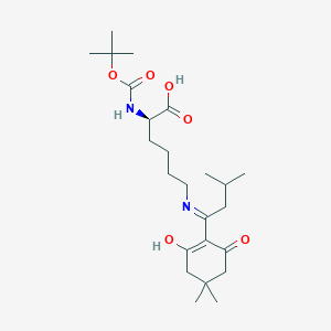 molecular formula C24H40N2O6 B2402046 N-alpha-t-Butyloxycarbonyl-N-epsilon-[1-(4,4-dimethyl-2,6-dioxocyclohex-1-ylidene)-3-methylbutyl]-D-lysine CAS No. 1301706-85-3