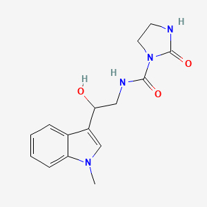 molecular formula C15H18N4O3 B2402067 N-(2-hydroxy-2-(1-methyl-1H-indol-3-yl)ethyl)-2-oxoimidazolidine-1-carboxamide CAS No. 2034554-56-6