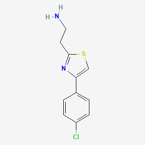 molecular formula C11H11ClN2S B2402081 2-[4-(4-Chlorophenyl)-1,3-thiazol-2-yl]ethanamine CAS No. 641993-24-0
