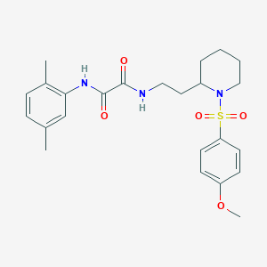molecular formula C24H31N3O5S B2402102 N1-(2,5-dimethylphenyl)-N2-(2-(1-((4-methoxyphenyl)sulfonyl)piperidin-2-yl)ethyl)oxalamide CAS No. 898415-53-7