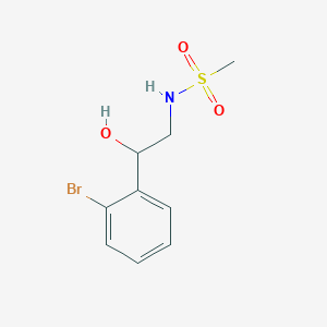molecular formula C9H12BrNO3S B2402103 N-[2-(2-溴苯基)-2-羟乙基]甲磺酰胺 CAS No. 2222512-31-2