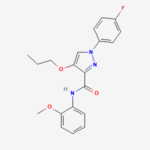 molecular formula C20H20FN3O3 B2402112 1-(4-fluorophenyl)-N-(2-methoxyphenyl)-4-propoxy-1H-pyrazole-3-carboxamide CAS No. 1171636-63-7