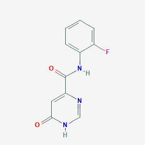 molecular formula C11H8FN3O2 B2402124 N-(2-fluorophenyl)-6-hydroxypyrimidine-4-carboxamide CAS No. 2034577-28-9