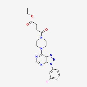 molecular formula C20H22FN7O3 B2402130 ethyl 4-(4-(3-(3-fluorophenyl)-3H-[1,2,3]triazolo[4,5-d]pyrimidin-7-yl)piperazin-1-yl)-4-oxobutanoate CAS No. 920388-94-9