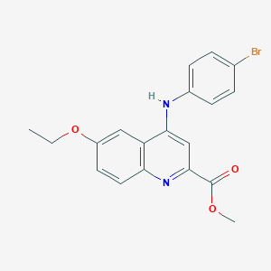 molecular formula C19H17BrN2O3 B2402147 Methyl 4-[(4-bromophenyl)amino]-6-ethoxyquinoline-2-carboxylate CAS No. 1206990-00-2