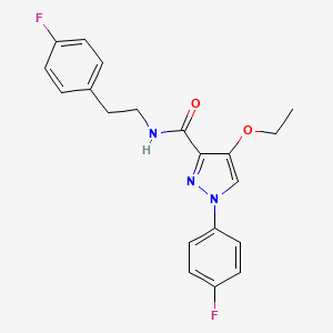 molecular formula C20H19F2N3O2 B2402149 4-ethoxy-N-(4-fluorophenethyl)-1-(4-fluorophenyl)-1H-pyrazole-3-carboxamide CAS No. 1171442-59-3