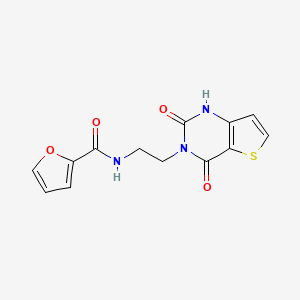 molecular formula C13H11N3O4S B2402169 N-(2-(2,4-dioxo-1,2-dihydrothieno[3,2-d]pyrimidin-3(4H)-yl)ethyl)furan-2-carboxamide CAS No. 1903169-49-2