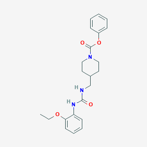 molecular formula C22H27N3O4 B2402203 Phenyl 4-((3-(2-ethoxyphenyl)ureido)methyl)piperidine-1-carboxylate CAS No. 1235393-21-1