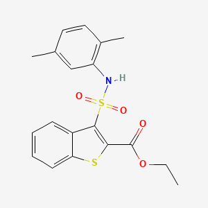 molecular formula C19H19NO4S2 B2402210 Ethyl 3-[(2,5-dimethylphenyl)sulfamoyl]-1-benzothiophene-2-carboxylate CAS No. 932520-00-8