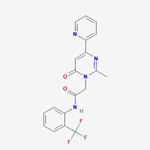 B2402223 2-(2-methyl-6-oxo-4-(pyridin-2-yl)pyrimidin-1(6H)-yl)-N-(2-(trifluoromethyl)phenyl)acetamide CAS No. 1251594-46-3