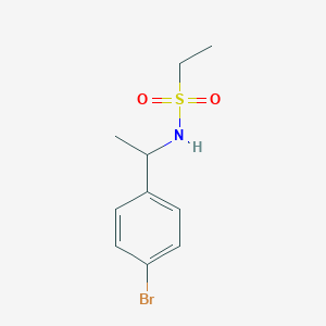 molecular formula C10H14BrNO2S B2402229 N-[1-(4-bromophenyl)ethyl]ethanesulfonamide CAS No. 353235-90-2