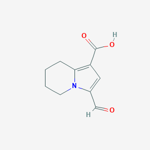 molecular formula C10H11NO3 B2402268 3-Formyl-5,6,7,8-tetrahydroindolizine-1-carboxylic acid CAS No. 2169228-13-9