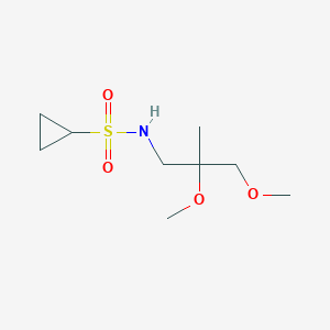 molecular formula C9H19NO4S B2402271 N-(2,3-dimethoxy-2-methylpropyl)cyclopropanesulfonamide CAS No. 2097908-74-0