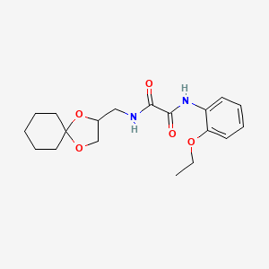 molecular formula C19H26N2O5 B2402275 N1-(1,4-dioxaspiro[4.5]decan-2-ylmethyl)-N2-(2-ethoxyphenyl)oxalamide CAS No. 900006-97-5
