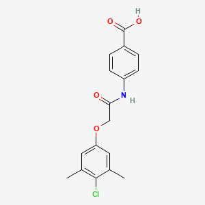 molecular formula C17H16ClNO4 B2402278 4-[2-(4-Chloro-3,5-dimethylphenoxy)acetylamino]benzoic acid CAS No. 446828-86-0