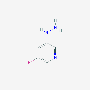 molecular formula C5H6FN3 B2402306 3-Fluoro-5-hydrazinylpyridine CAS No. 1318760-55-2