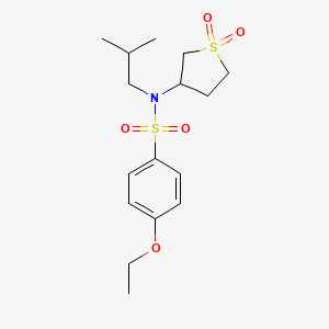 molecular formula C16H25NO5S2 B2402322 N-(1,1-dioxo-1lambda6-thiolan-3-yl)-4-ethoxy-N-(2-methylpropyl)benzene-1-sulfonamide CAS No. 874787-71-0