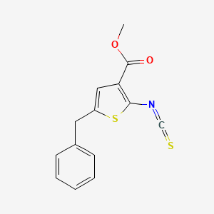 molecular formula C14H11NO2S2 B2402339 Methyl 5-benzyl-2-isothiocyanatothiophene-3-carboxylate CAS No. 861452-15-5