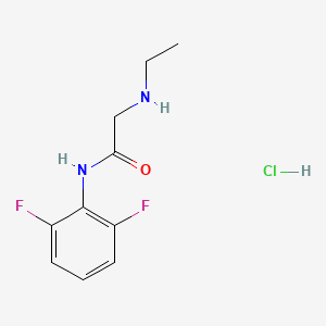 molecular formula C10H13ClF2N2O B2402348 N-(2,6-difluorophenyl)-2-(ethylamino)acetamide hydrochloride CAS No. 1049748-63-1