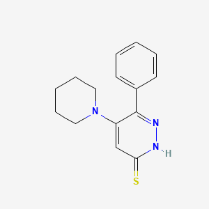 molecular formula C15H17N3S B2402367 6-Phenyl-5-piperidino-3-pyridazinethiol CAS No. 478029-29-7